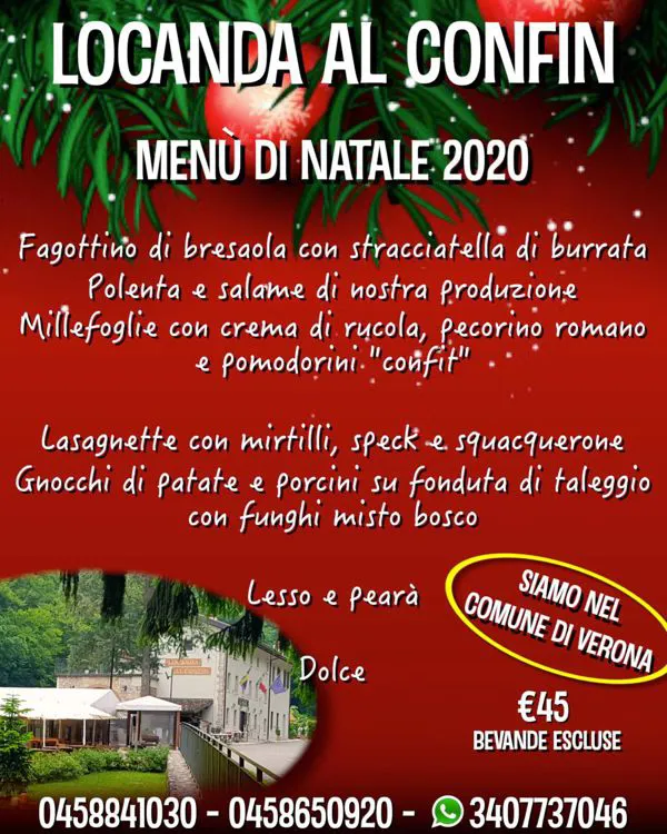 MENU DI NATALE 2020