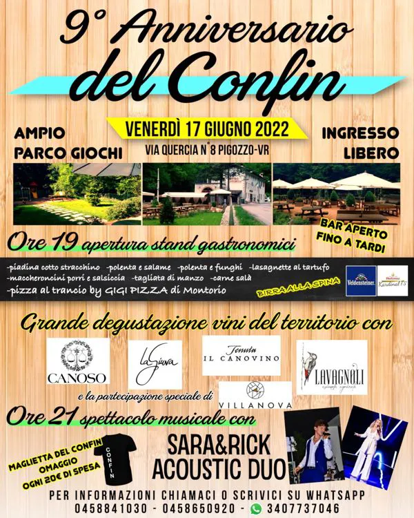 9˚ Anniversario del Confin