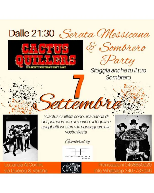 Serata musicale con Cactus Quillers