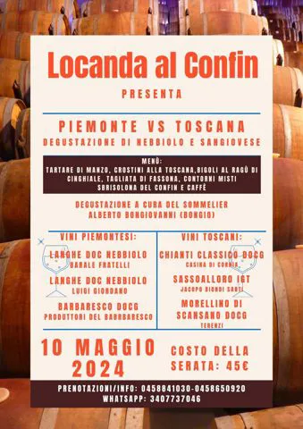Degustazione di Nebbiolo e Sangiovese
