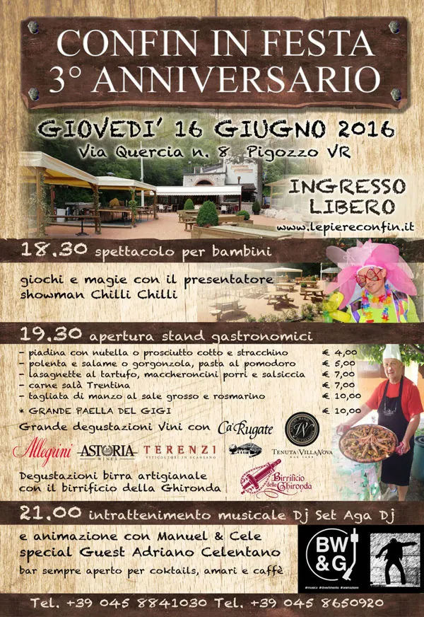 Confin in Festa 3° anniversario