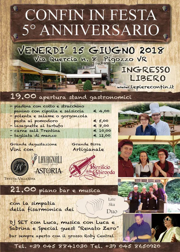 CONFIN IN FESTA 5° ANNIVERSARIO